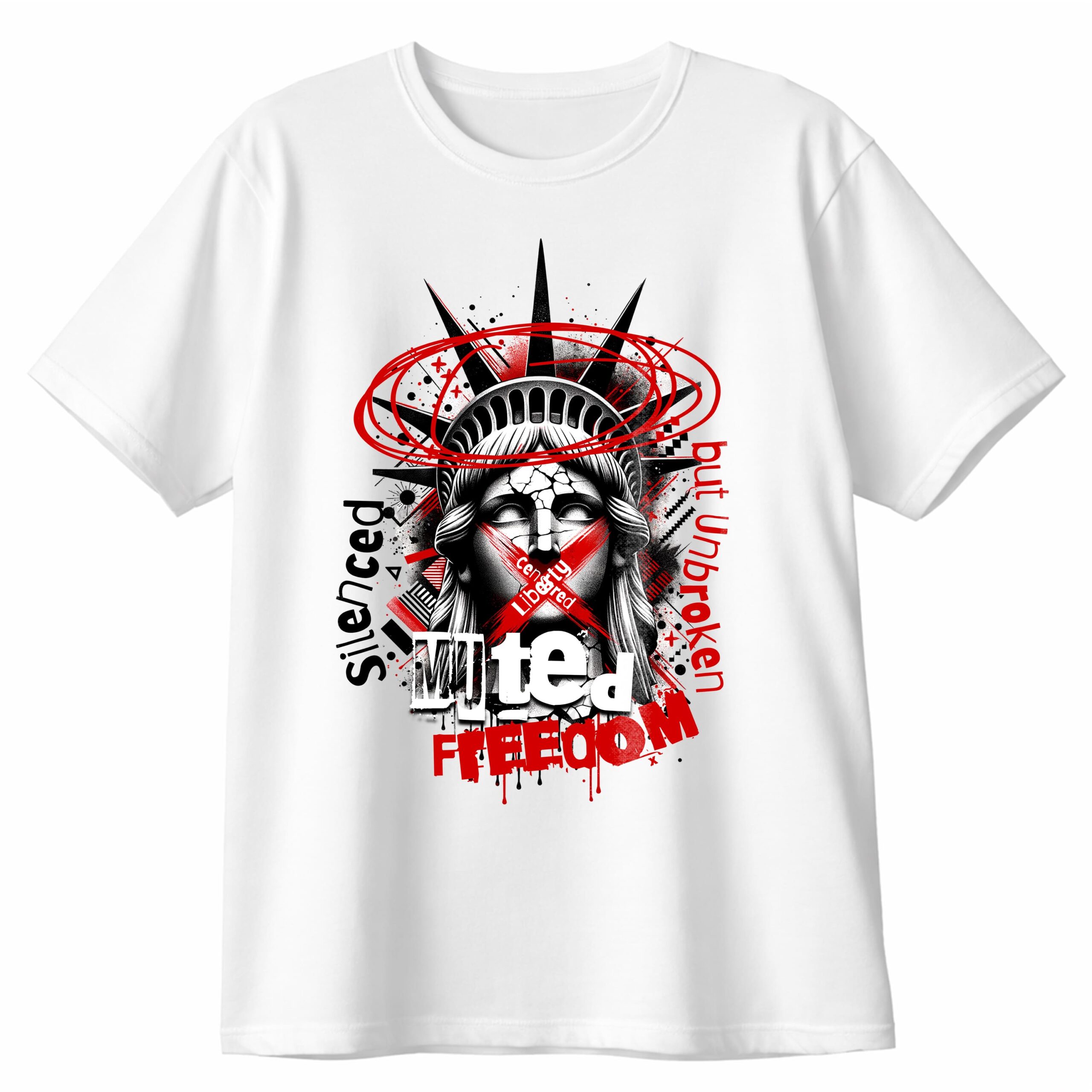 Playera Oversize Muted Freedom- Premium 250g