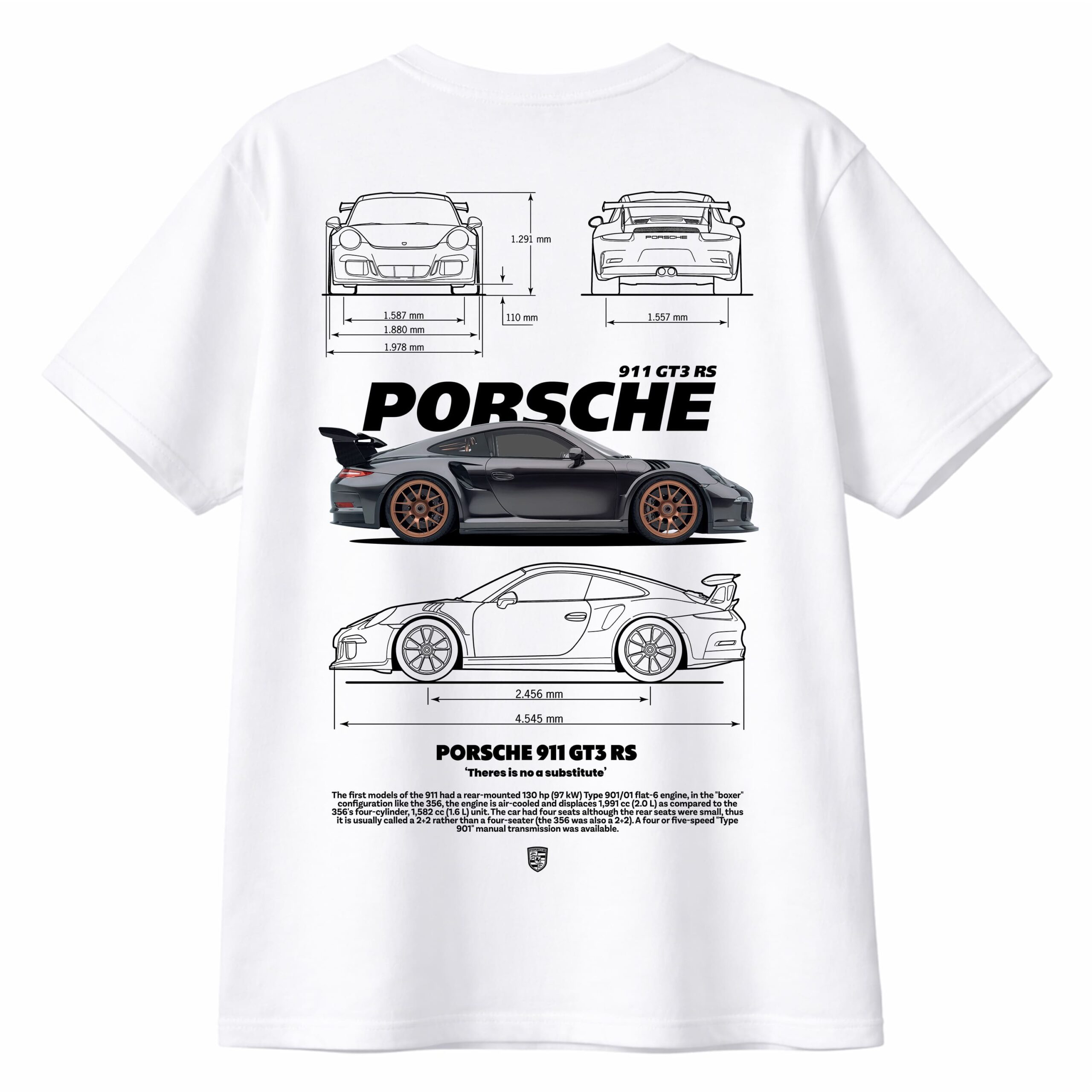 Playera Oversize Porche 911 GT3 - Premium 250g